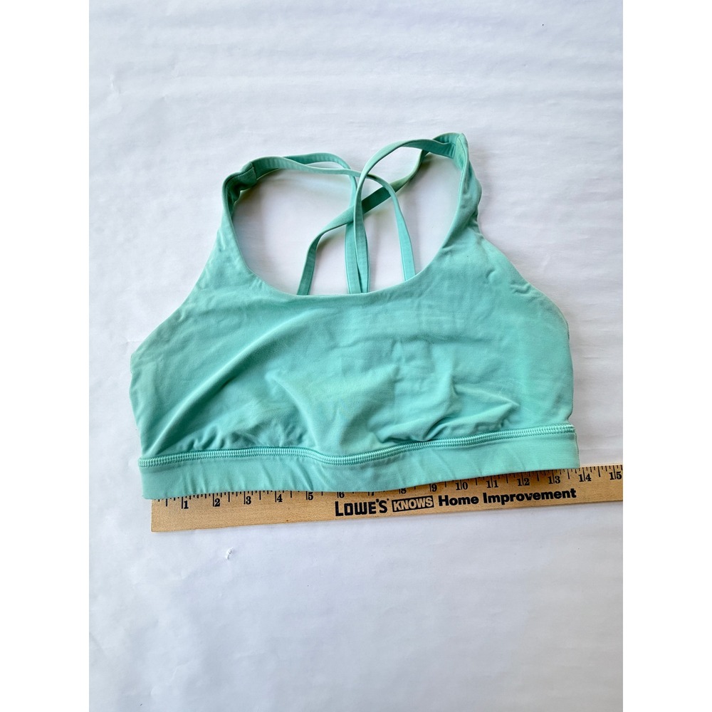 Lululemon Free To Be Serene Bra Mint Green Strappy Back Size 8 LW2540S